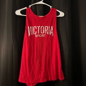 VICTORIA SPORT RED TANK OPEN BACK